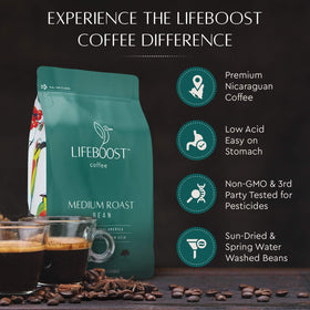 LIFEBOOST aroma-steam cup inviting aroma and balanced sip