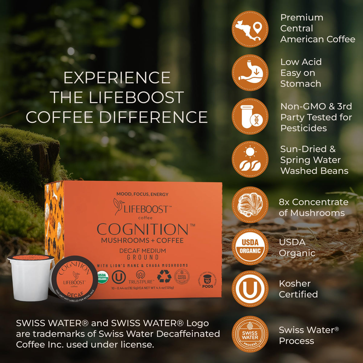Lifeboost Cognition steady-energy cup promoting calm focus.