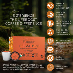 Lifeboost Cognition steady-energy cup promoting calm focus.