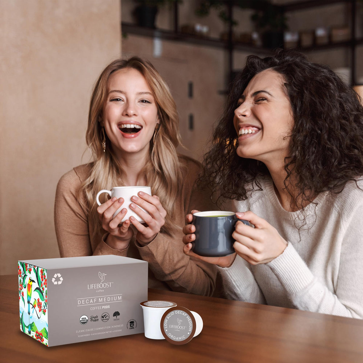 Lifeboost K-Cups Inside Box View shows ready-to-use convenience