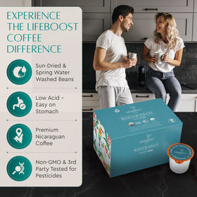 Lifeboost low-acid coffee pods for Keurig machines deliver a smooth daily brew