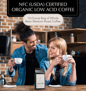 Lifeboost Organic Single-Origin label on bag indicating USDA Organic certification.