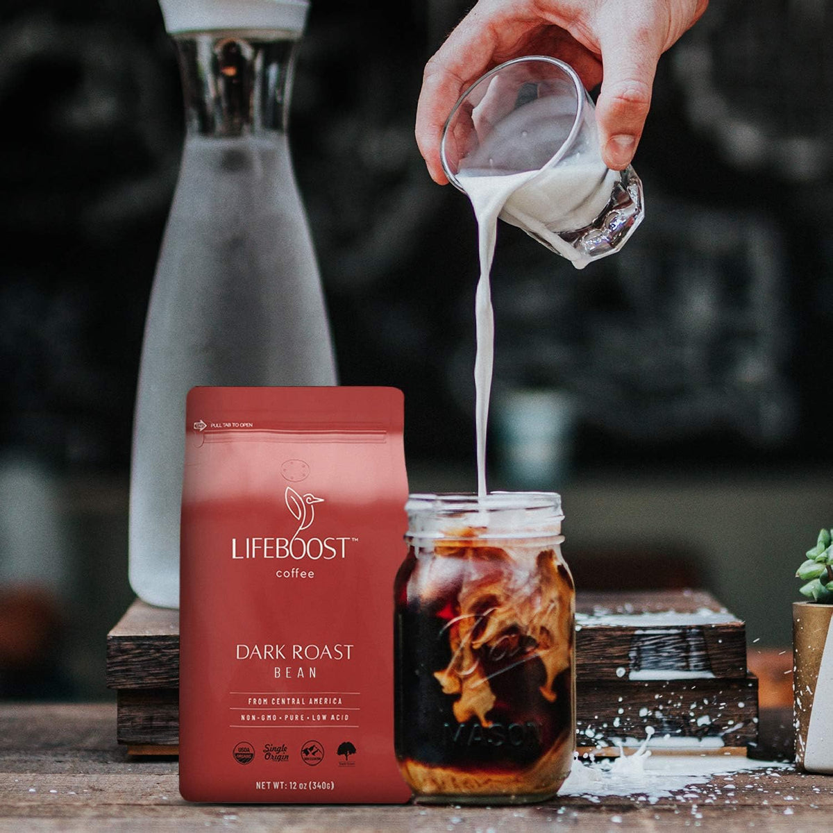 Lifeboost sun-dried and spring-water washed beans for clean flavor.