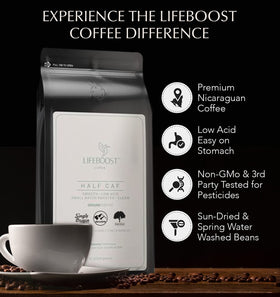 LIFEBOOST USDA Organic certification badge on packaging.