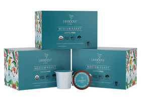Lifeboost USDA Organic and third-party tested seal on packaging