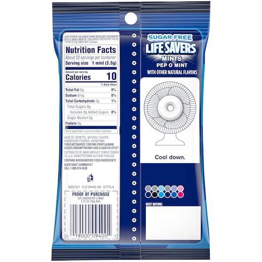 Life Savers individually wrapped mints ideal for sharing or purse