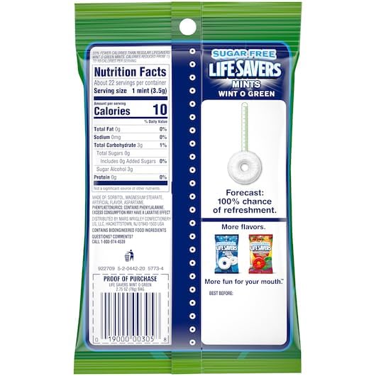 Life Savers mints in a purse or car for convenient breath refreshment anywhere