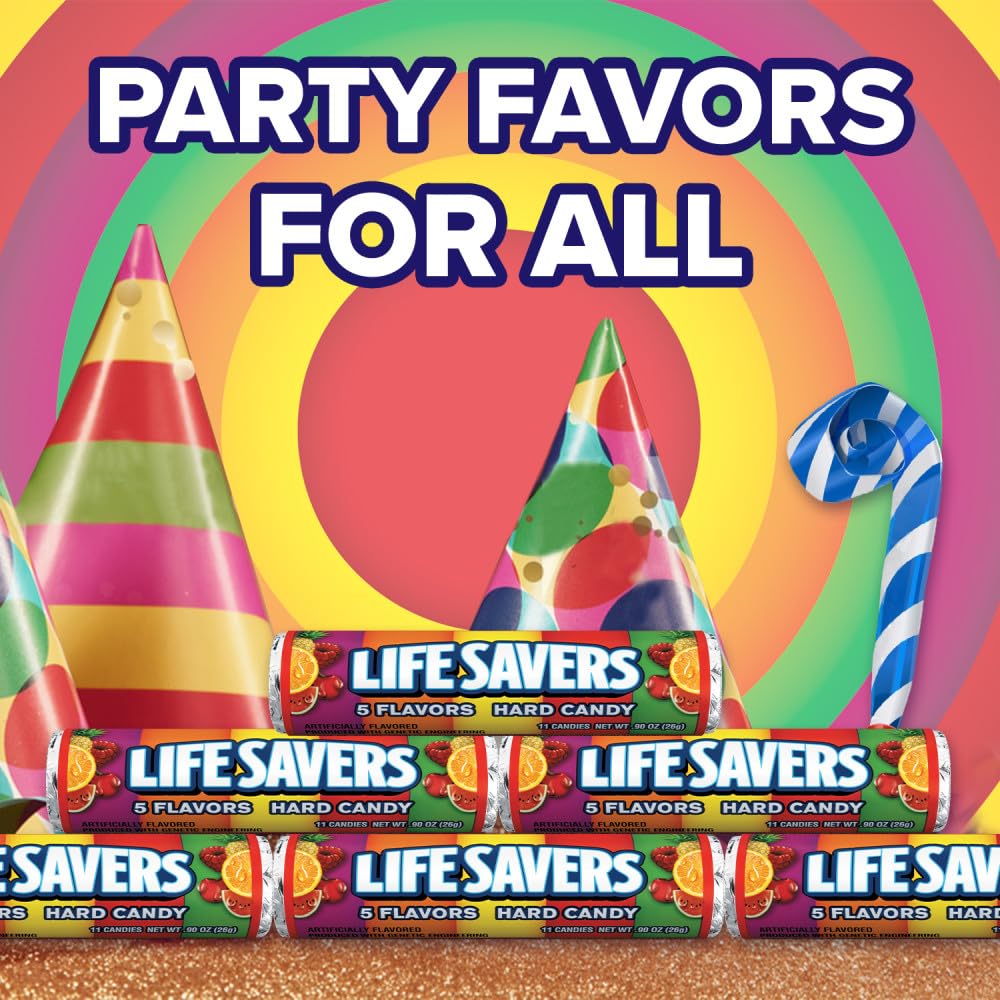 Each Life Savers roll is a compact 1.14 oz treat.