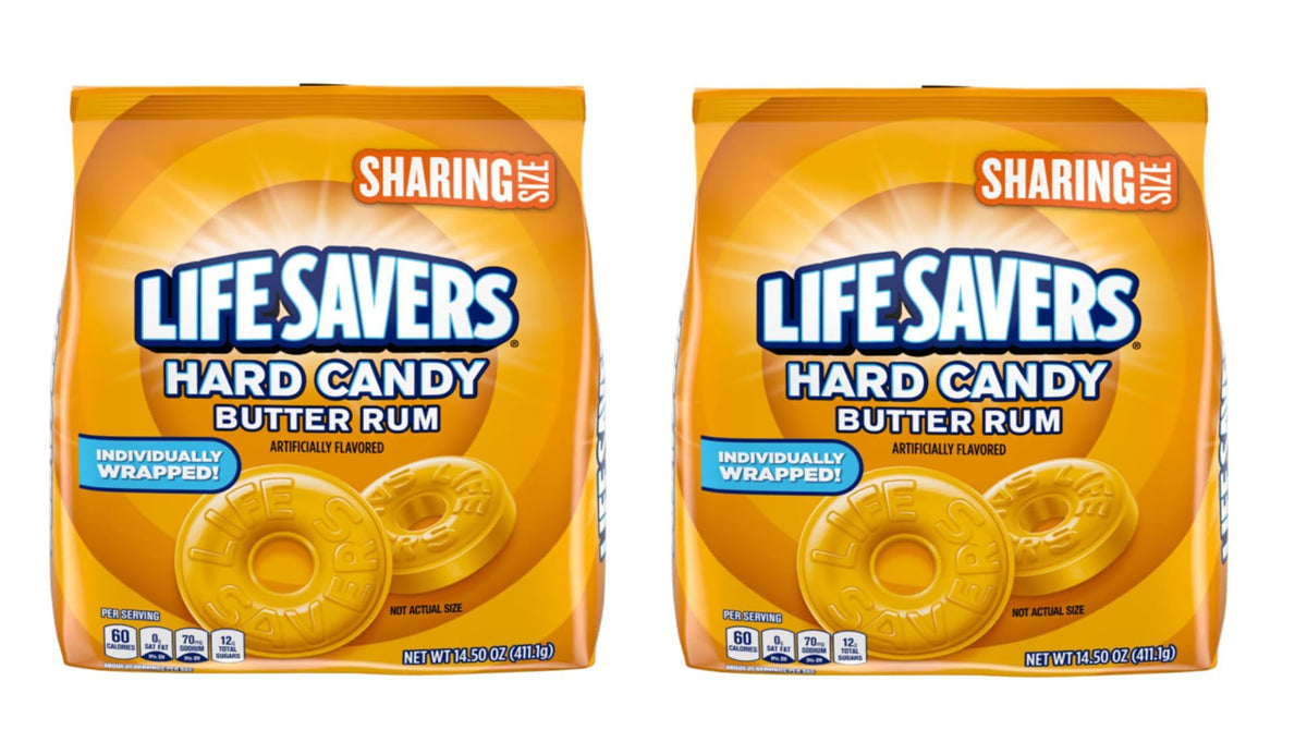 Life Savers Butter Rum 14.5 oz bags showcase a shareable classic flavor