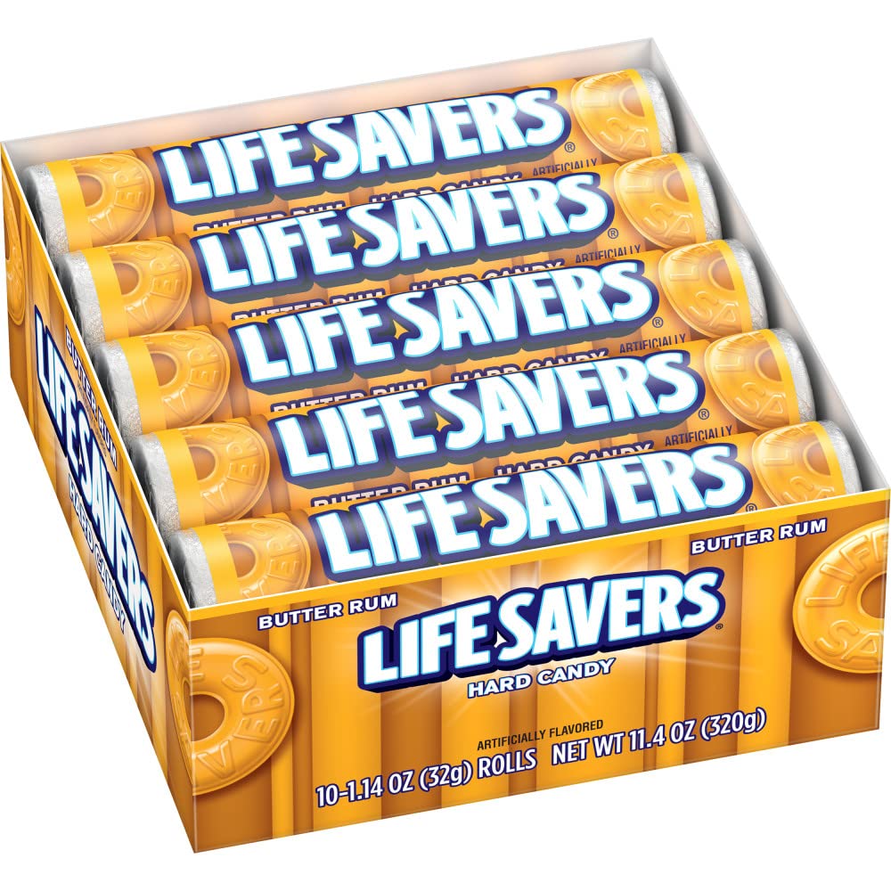 Life Savers Butter Rum bulk 20 rolls ideal for on-the-go snacking