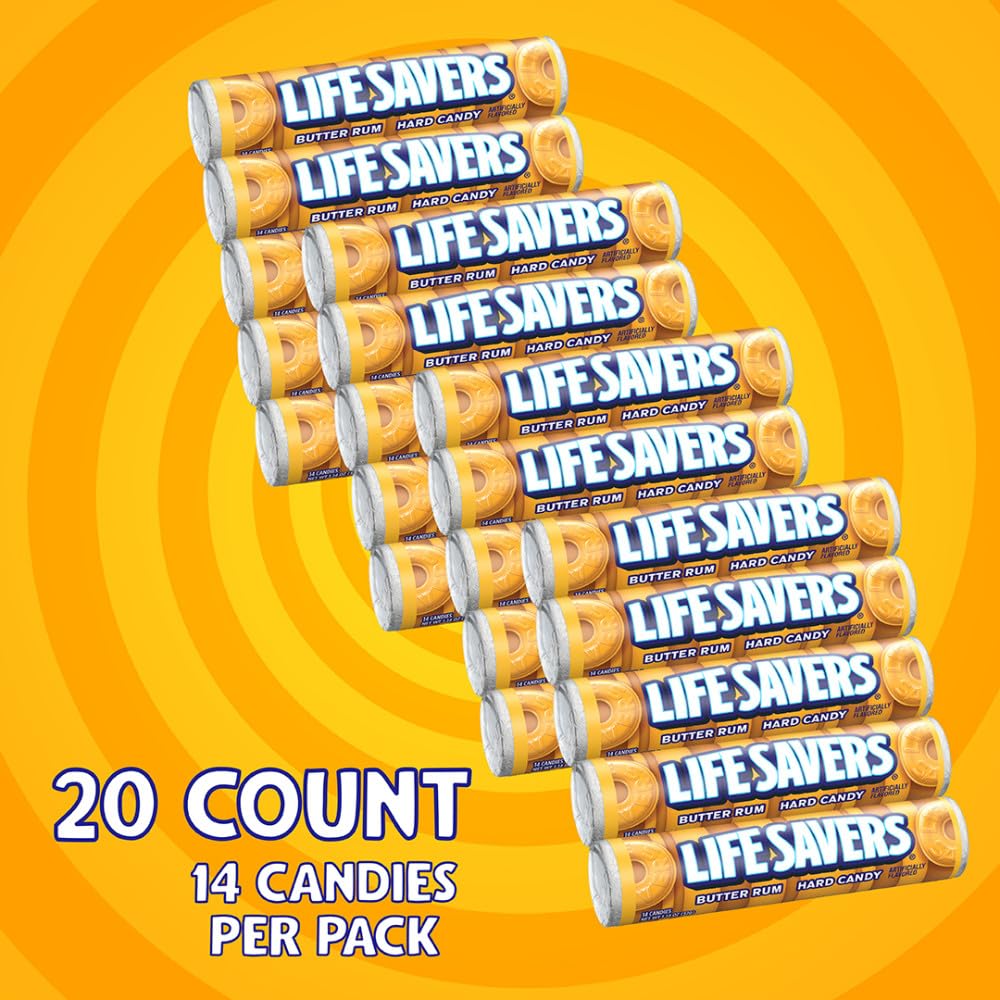 Butter Rum candy pack in pocket convenient lunchbox snack