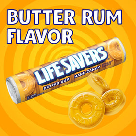 Wrapped Life Savers Butter Rum closeup preserving freshness for anytime treat