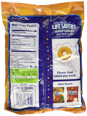 LifeSavers Butter Rum individually wrapped candies ready for purse, desk, or car.