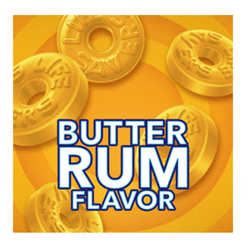 Close-up of Lifesavers Butter Rum packaging showing freshness