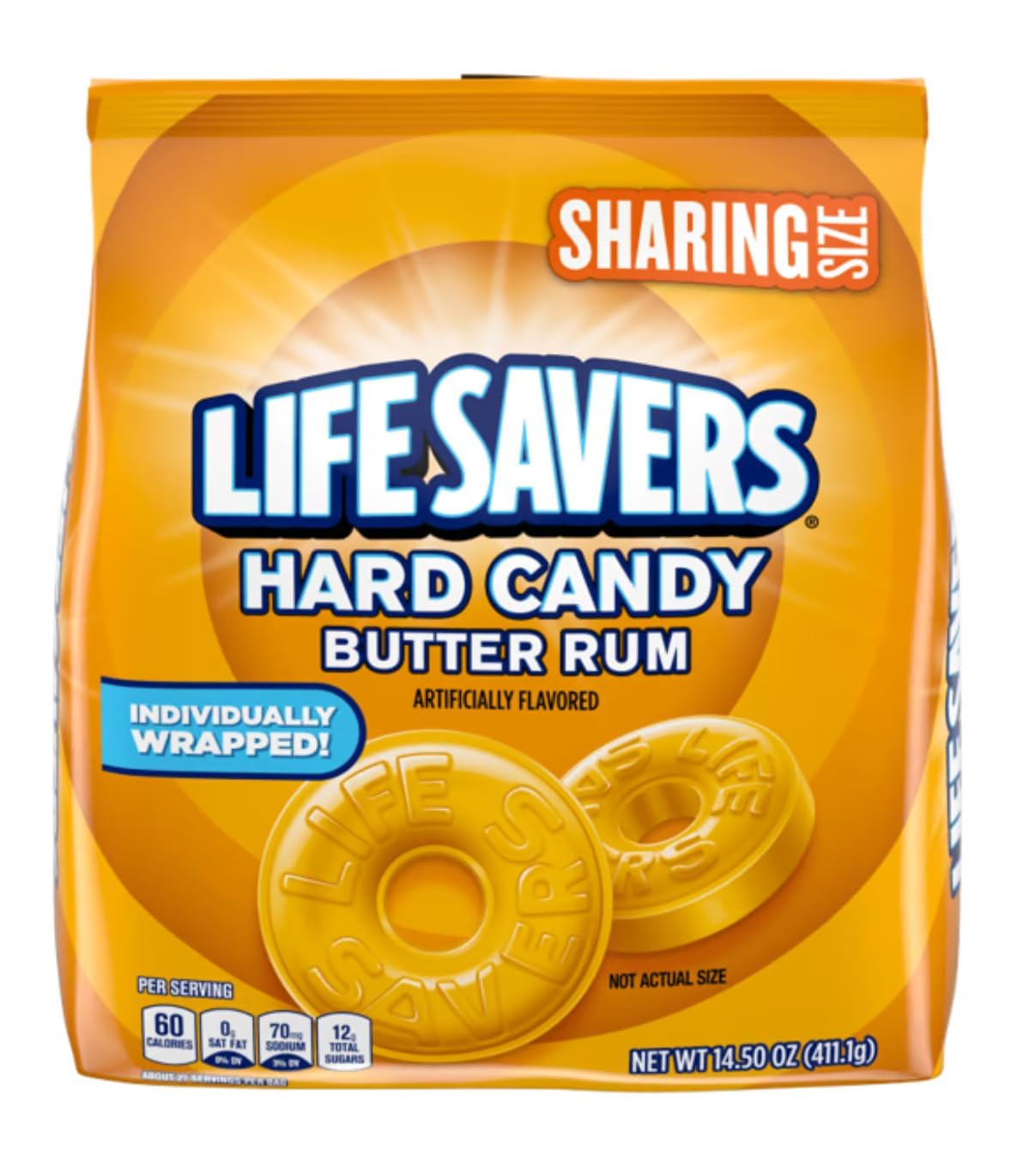 Two-pack of Lifesavers Butter Rum for easy gifting and sharing