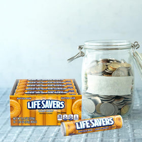 Classic Life Savers logo closeup highlighting heritage candy