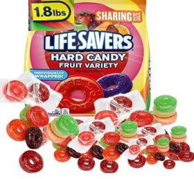 LifeSavers Mega Assortment wrapped candy for party bowls and gifts.