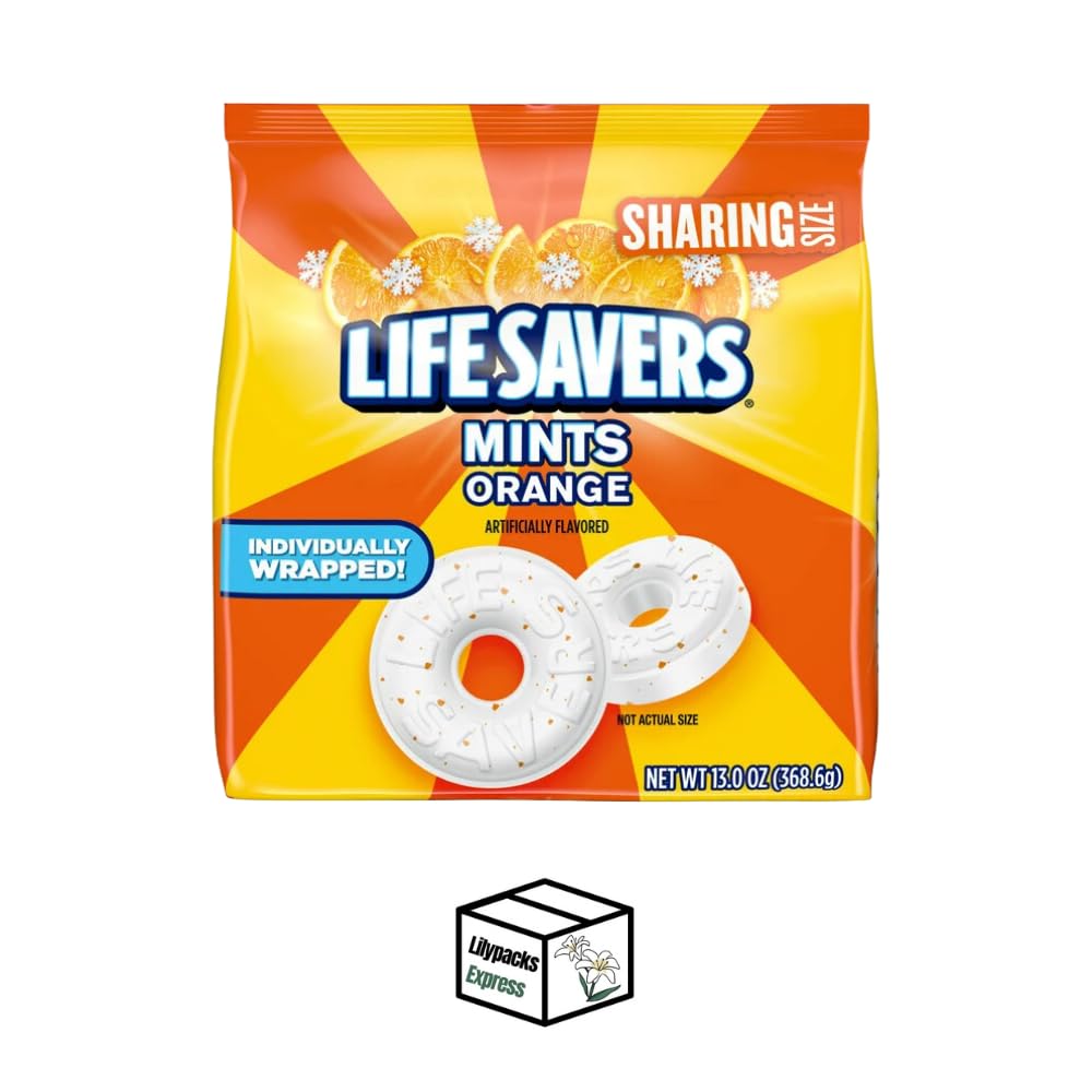 Lifesavers Mints Orange individually wrapped for grab-and-go freshness between tasks.