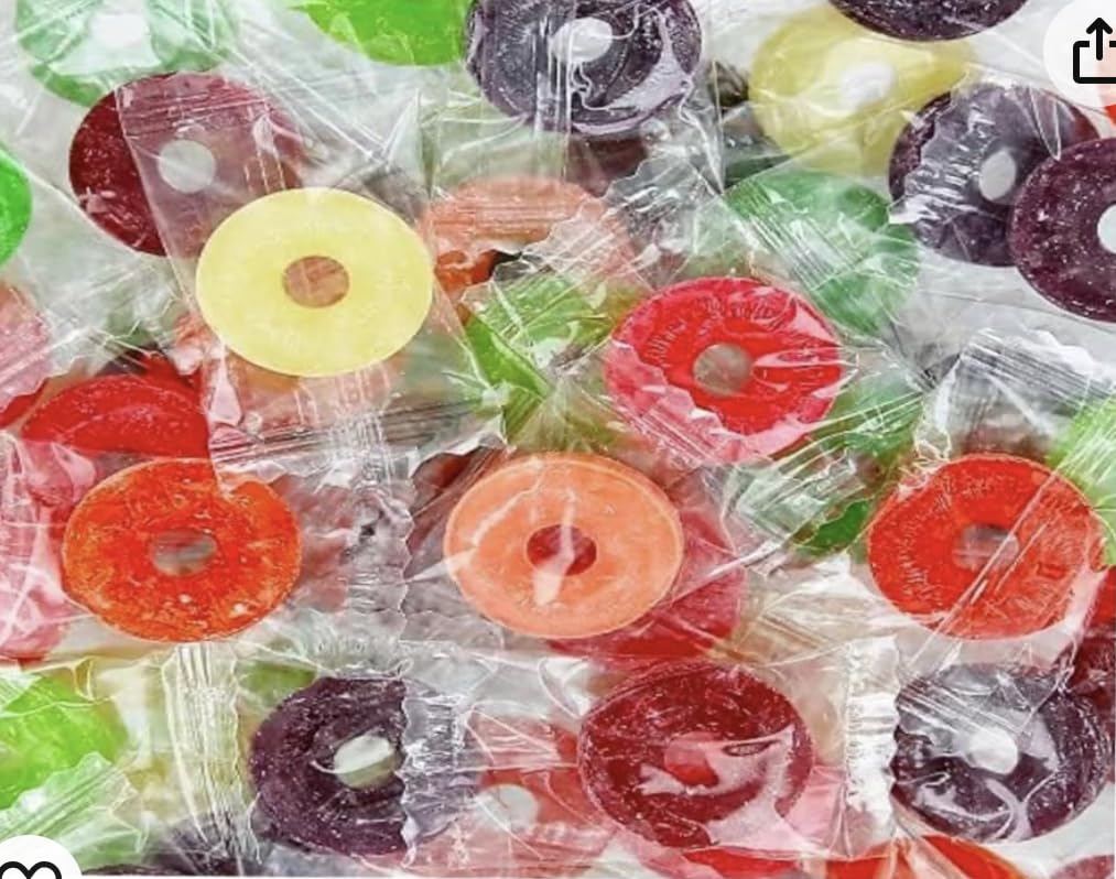 LifeSavers ten flavors fruity pieces ideal for lunchboxes.