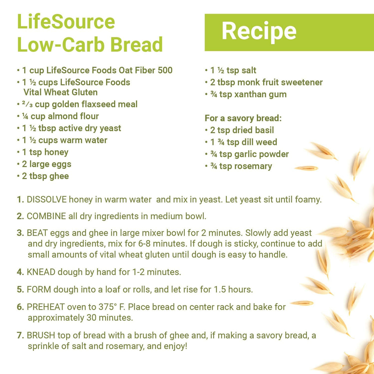 LifeSource Foods Oat Fiber 500 gluten-free crusts for crisp edges