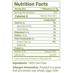 LifeSource Foods Oat Fiber 500 bag on kitchen counter, versatile thickener for sauces