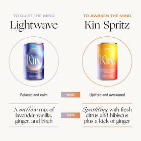 Chilled Lightwave over ice in a glass for a refreshing non-alcoholic option.