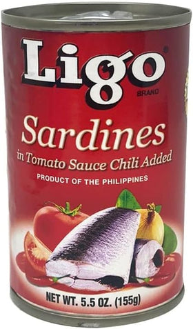 LIGO sardines on pasta with tomato chili spicy for a zesty dinner idea