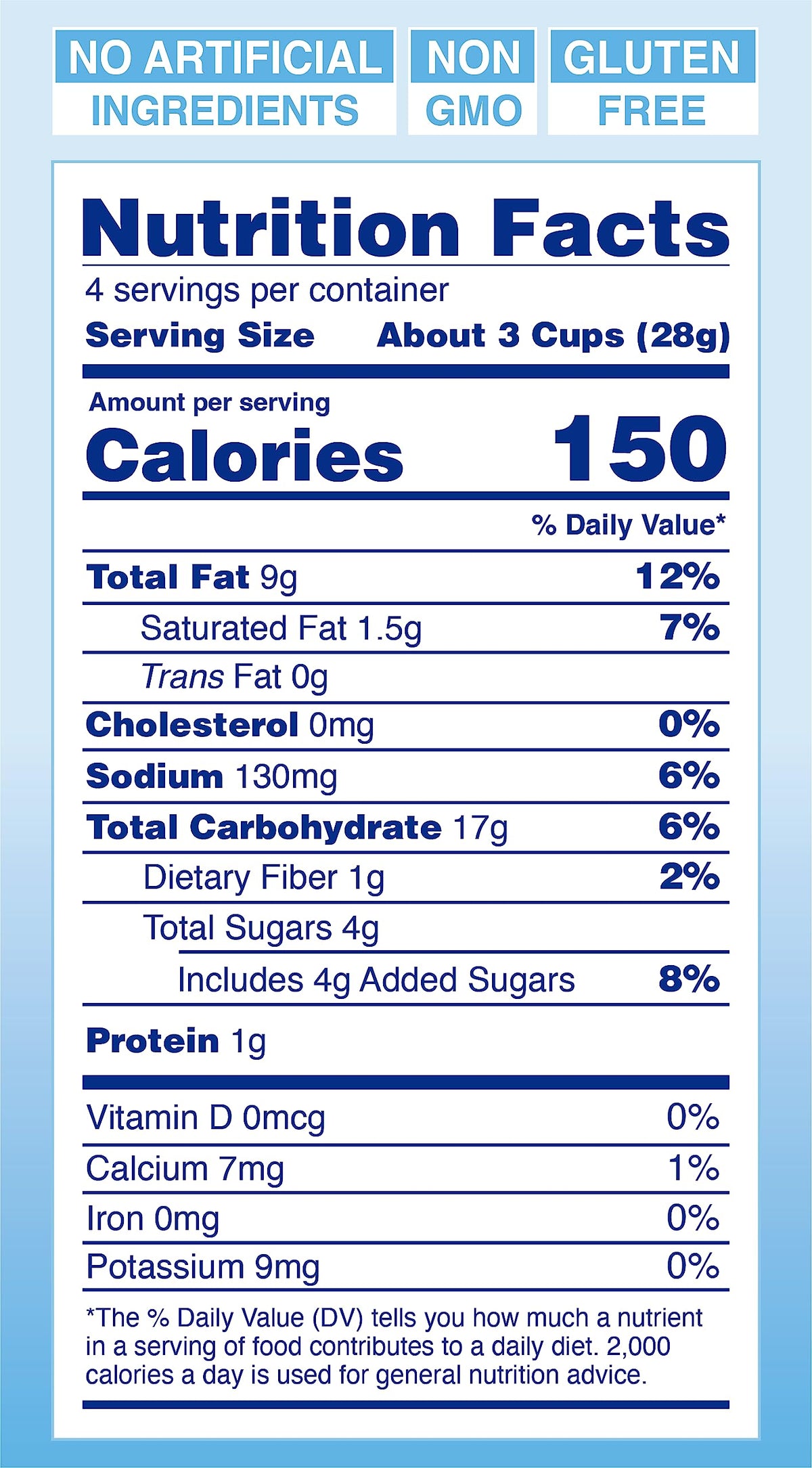 Like Air Puffcorn Pancake nutrition highlights gluten-free and non-GMO ingredients.