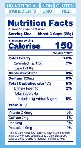 Like Air Puffcorn Pancake nutrition highlights gluten-free and non-GMO ingredients.