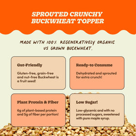 Lil Bucks granola crunch on oatmeal demonstrates low sugar flavor