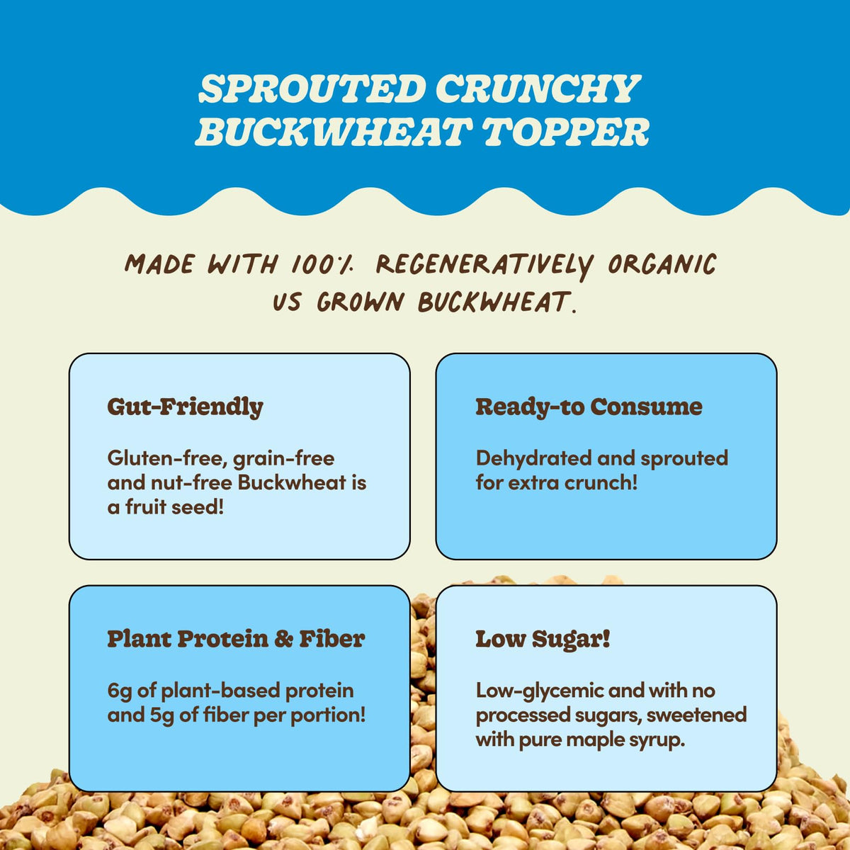 Lil Bucks natural maple sweetness drizzle enhances cereal with a low-sugar option.