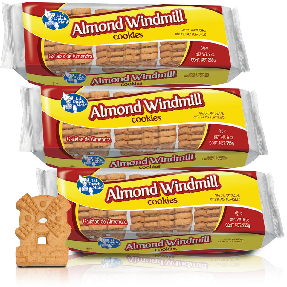 Lil Dutch Maid Almond Windmill Gingerbread Cookies pack—crunchy, premium treat for gatherings.