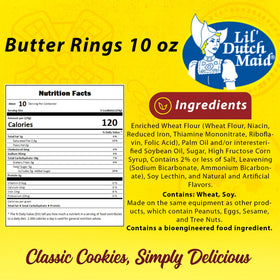 Lil Dutch Maid Butter Ring Cookies packaged in 3 packs for gifting or gatherings.
