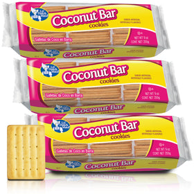 Lil Dutch Maid Coconut Bar Cookies on a front-pack display, ideal for sharing