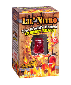 Lil' Nitro hottest-gummy-bear-pack image highlighting a bold spicy snack for dare seekers.