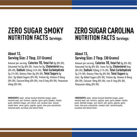 Lillie’s Q Carolina zero sauce bottle pour adds tangy vinegar-forward profile.