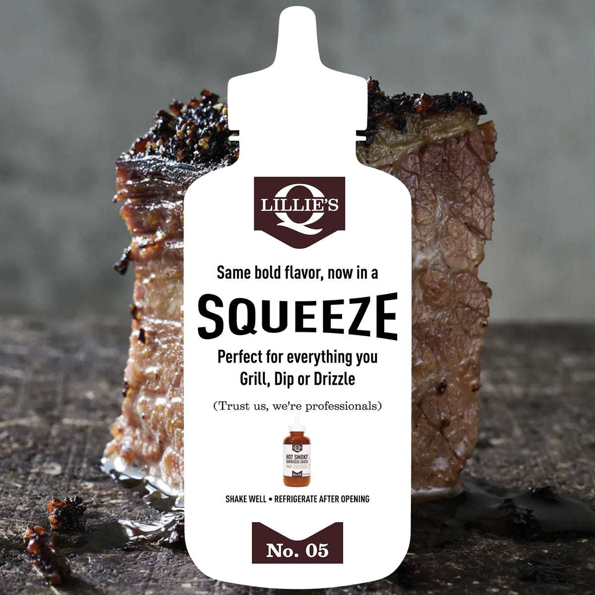 Lillie's Q hot smoky sauce glazed on pizza for gourmet heat.