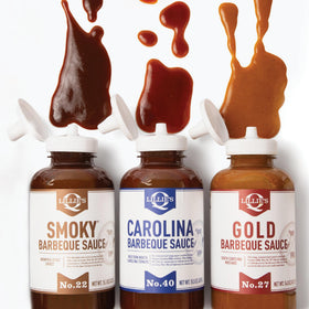 Lillie's Q gluten-free label close-up—clean ingredients, no preservatives.