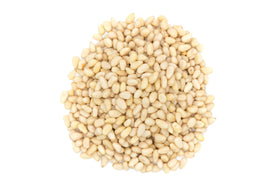 Lilly's Raw Pine Nuts Pignolias 1lb bag showing buttery flavor, great for cooking.