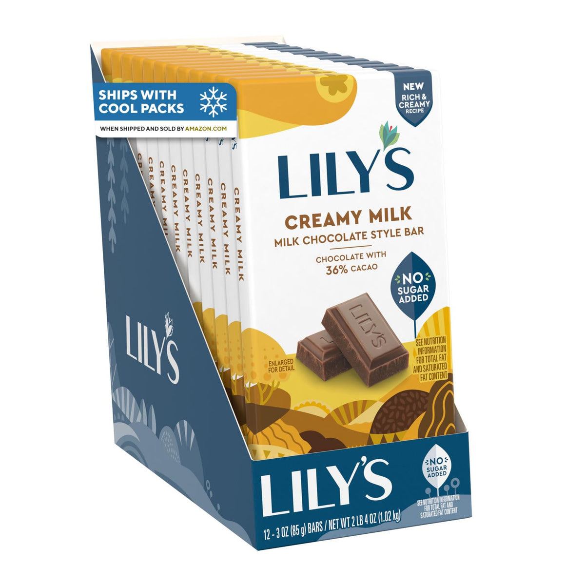Lilys Milk Chocolate Style No Sugar Added bulk box for gifting and sharing