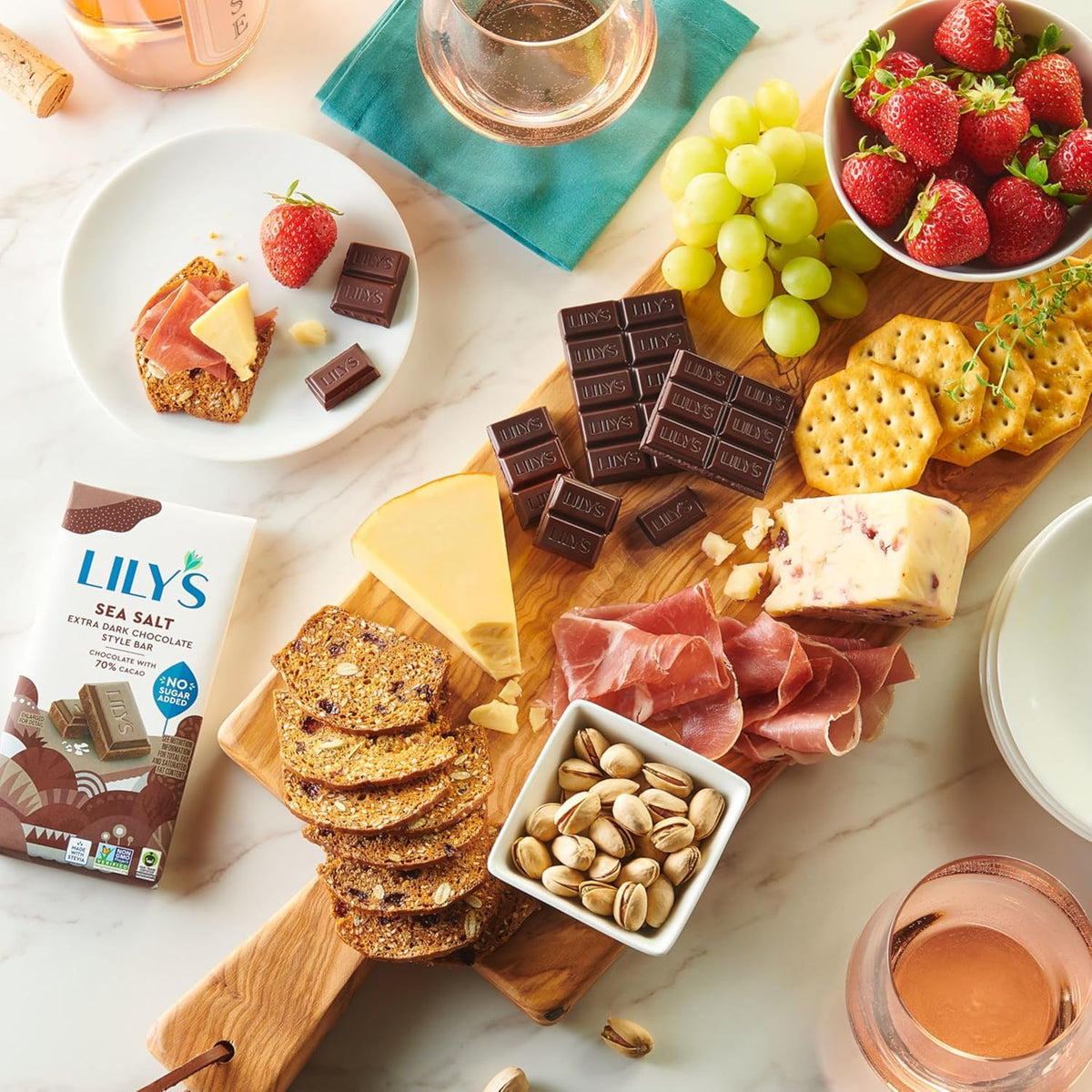 Gift-ready Lily's Salted Chocolate Lovers 6-pack presentation.