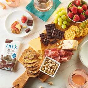 Gift-ready Lily's Salted Chocolate Lovers 6-pack presentation.