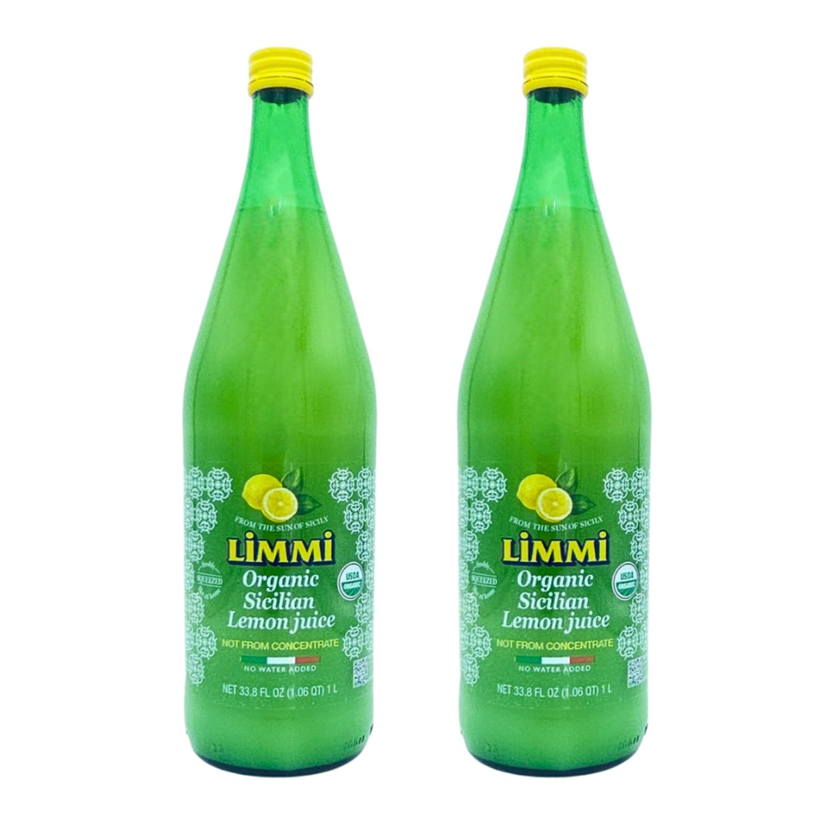 Limmi lemon juice bottle front view for fresh dressings and marinades.