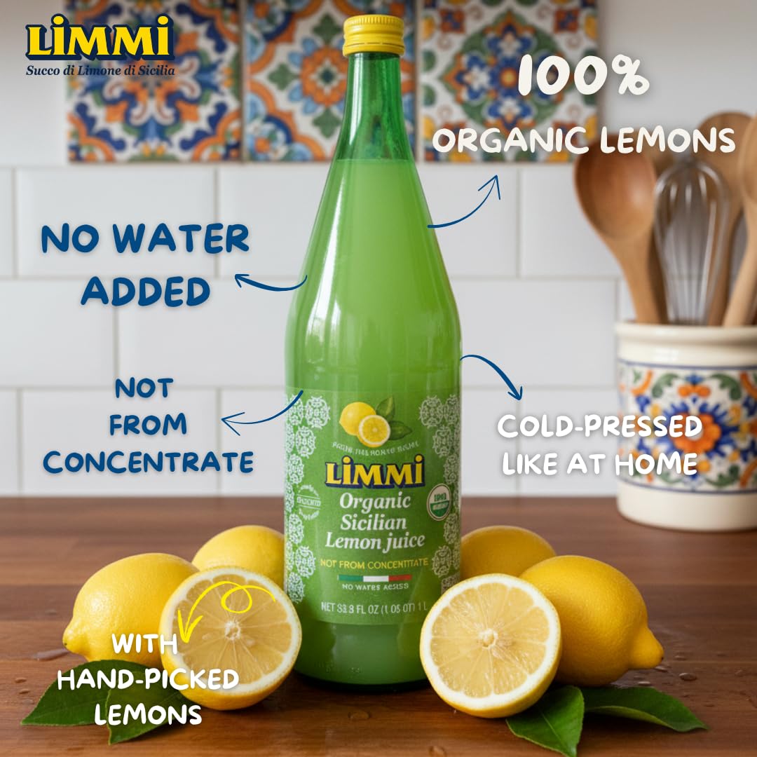 Limmi Organic Sicilian lemons on tree showcase organic origin and bright aroma.