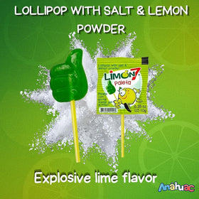 Close-up of lemon powder coating and salt dust on Limon 7 Paleta