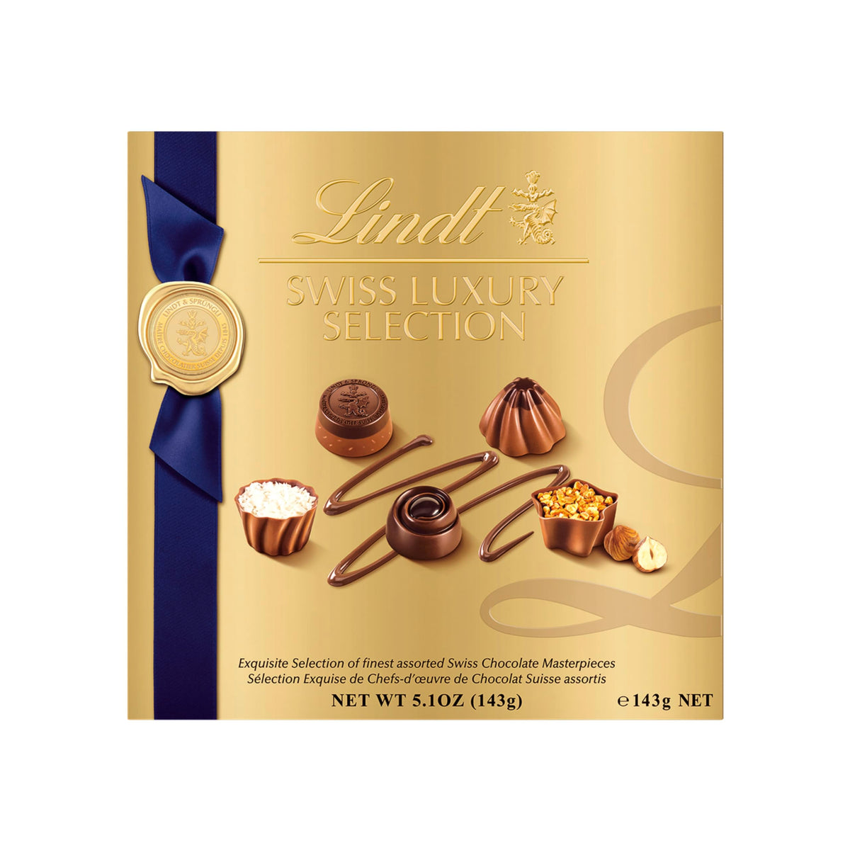 Lindt assorted chocolates arranged on a plate for sharing.