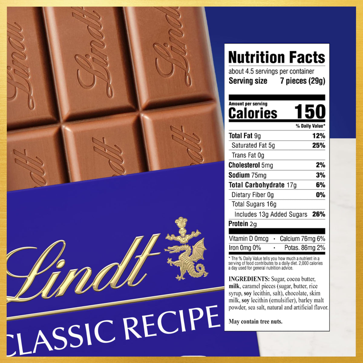 Lindt Classic Recipe caramel sea salt bar baking idea to elevate desserts