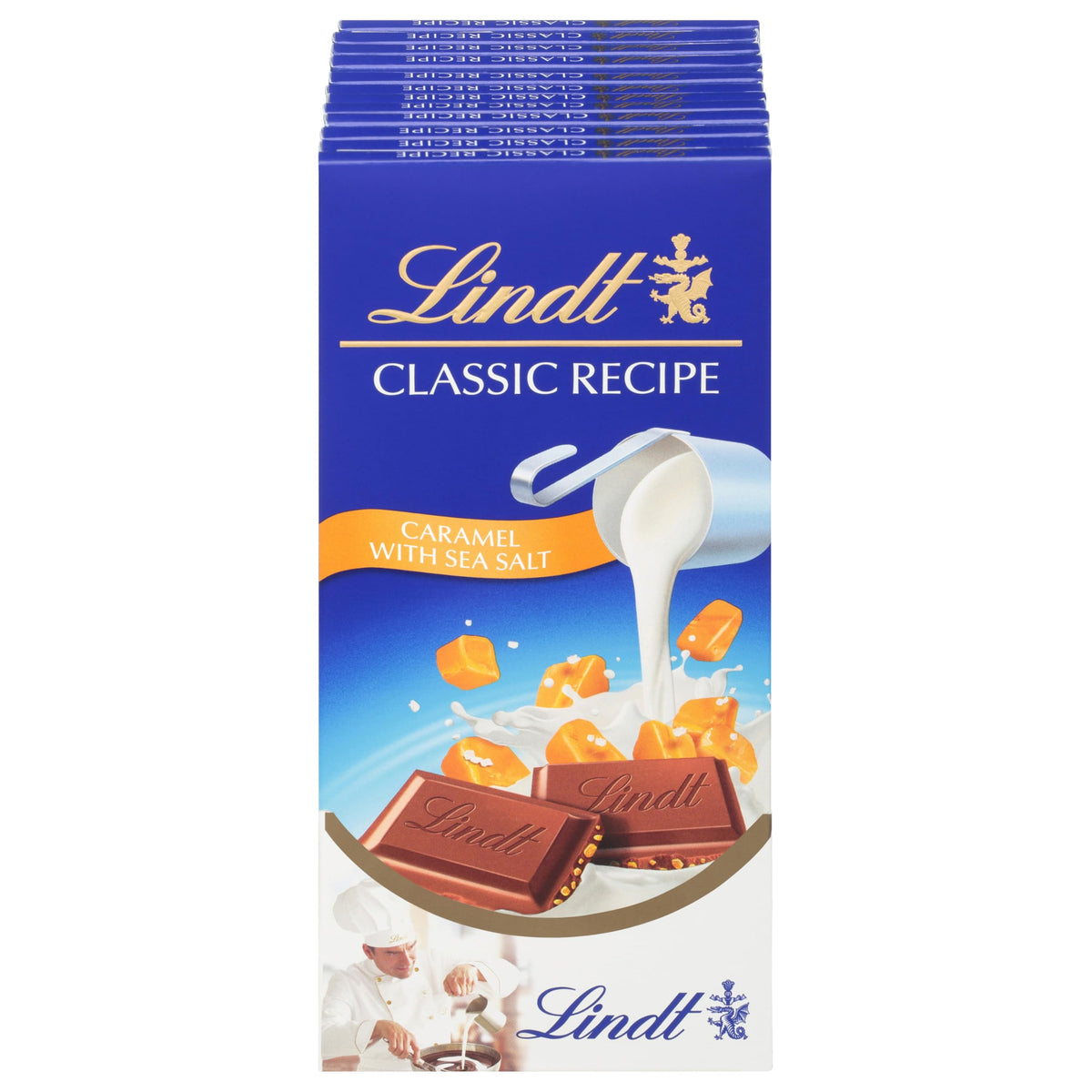 Lindt Classic Recipe caramel sea salt bar portion pack for easy sharing
