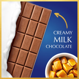 Lindt Classic Recipe caramel sea salt bar salt crystal closeup highlighting finish
