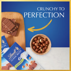 Lindt Classic Recipe bar being shared among friends